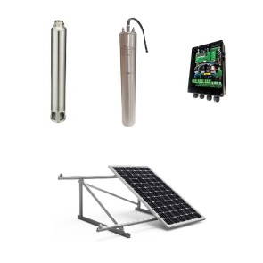 Kit de bomba solar sumergible - Motor CC/CA