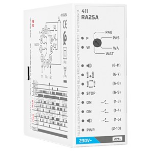 Relé de alternancia para central 2 motores y alarma RA25A